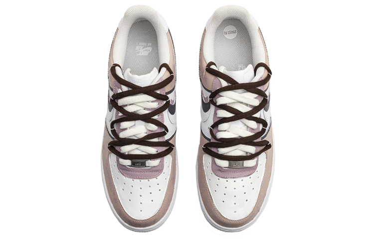 Shop [Kasut Custom] Nike Air Force 1 Low 'Brown Pink Deconstructed Heart' CW2288-111(Team127-爱心解构)