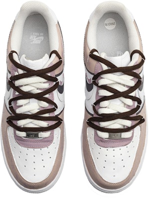 【訂製球鞋】 Nike Air Force 1 Low 街頭復古解構愛心 低筒 板鞋 男款 棕粉 Shop 【訂製球鞋】 Nike Air Force 1 Low 街頭復古解構愛心 低筒 板鞋 男款 棕粉