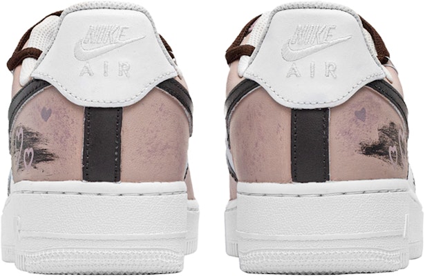 【訂製球鞋】 Nike Air Force 1 Low 街頭復古解構愛心 低筒 板鞋 男款 棕粉 Details for 【訂製球鞋】 Nike Air Force 1 Low 街頭復古解構愛心 低筒 板鞋 男款 棕粉
