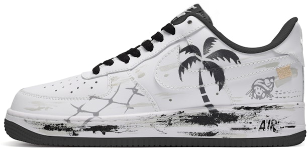 【定制鞋款】耐克空军一号低帮 '画笔海洋椰树' DV1331-100(TeamE-女款听海黑白灰) Buy 【定制鞋款】耐克空军一号低帮 '画笔海洋椰树' DV1331-100(TeamE-女款听海黑白灰)