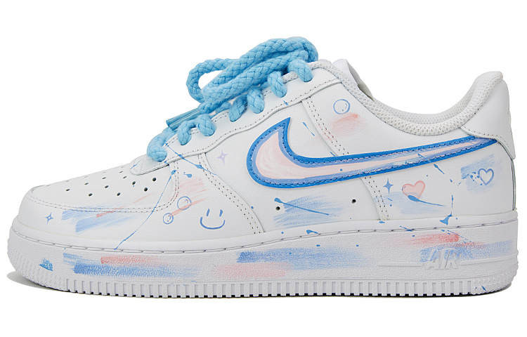 Buy [Kasut Custom] Nike Air Force 1 Low 'Bubble Jellyfish Graffiti Splash' DD8959-100(Team15-女款手绘涂鸦泼墨小清新)
