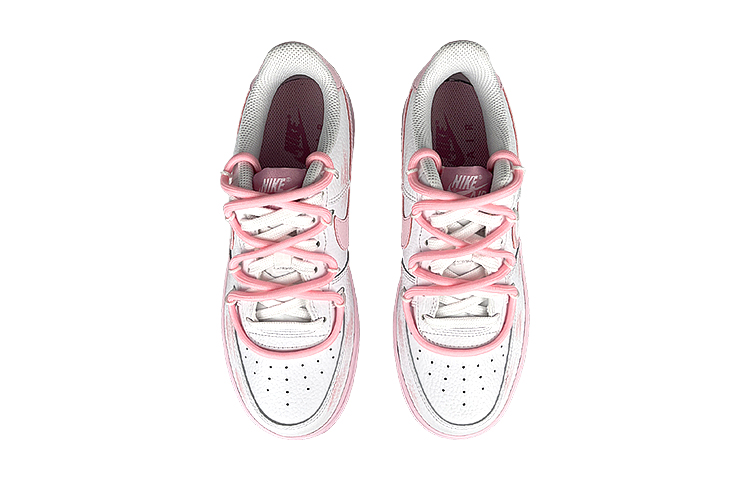 Shop Nike Air Force 1 Bunny Graffiti Rosa Blanca Personalizadas CT3839-107(Team47-女粉兔解构BOX)
