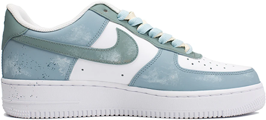 【訂製球鞋】 Nike Air Force 1 Low 07 蝴蝶與鯨魚 休閒百搭 耐磨 低筒 板鞋 男款 藍 Order 【訂製球鞋】 Nike Air Force 1 Low 07 蝴蝶與鯨魚 休閒百搭 耐磨 低筒 板鞋 男款 藍