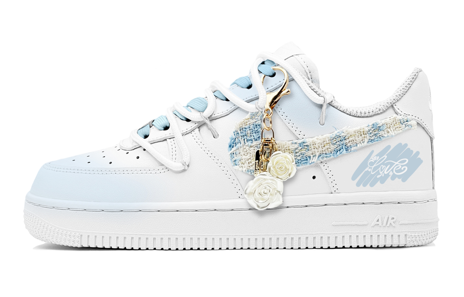 Buy [Kasut Custom] Nike Air Force 1 Low 'Camellia Blue' DH2920-111(TeamS-优雅小香风女S-BOX)