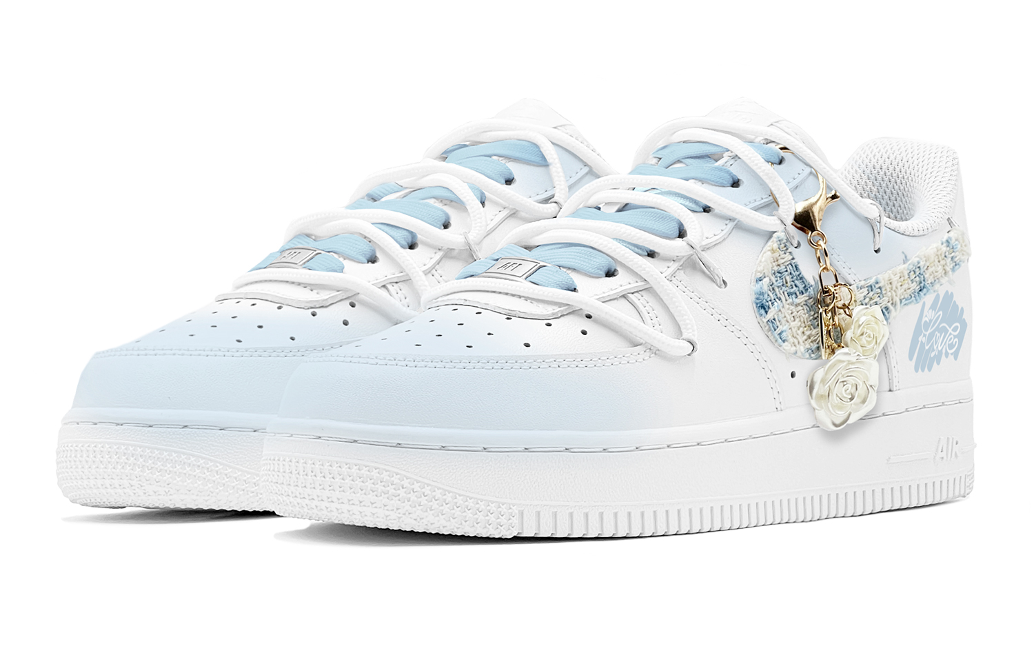 Lookbook [Kasut Custom] Nike Air Force 1 Low 'Camellia Blue' DH2920-111(TeamS-优雅小香风女S-BOX)