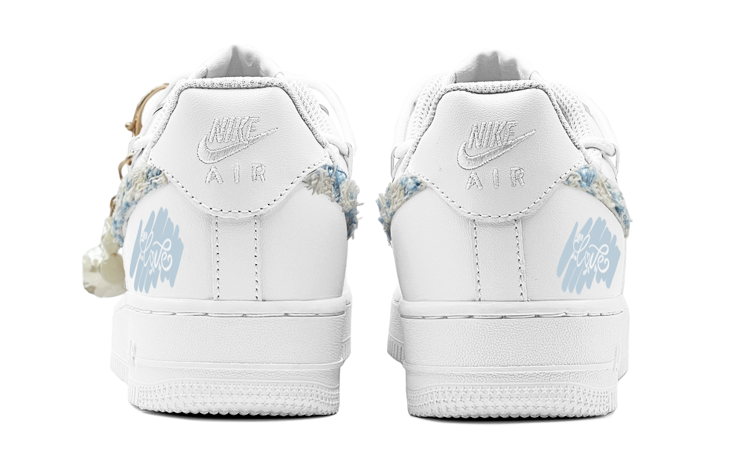 Shop [Kasut Custom] Nike Air Force 1 Low 'Camellia Blue' DH2920-111(TeamS-优雅小香风女S-BOX)