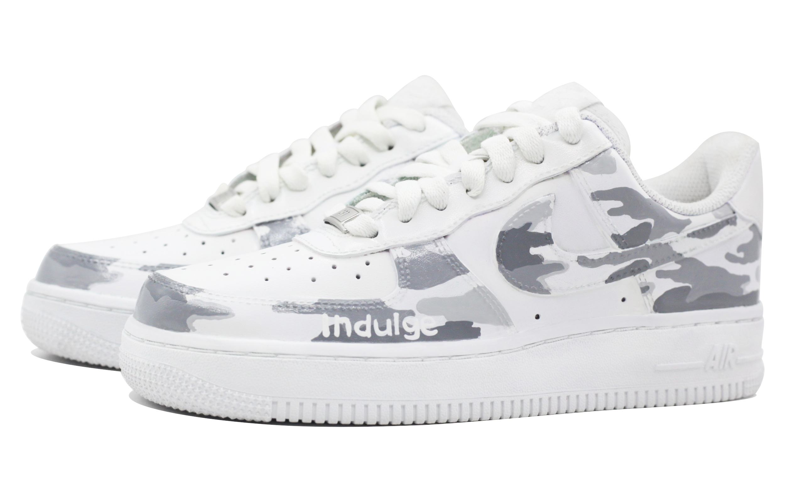 Lookbook 【客製化球鞋】Nike Air Force 1 Low `07 空軍一號 迷彩 低筒 板鞋 男款 灰白