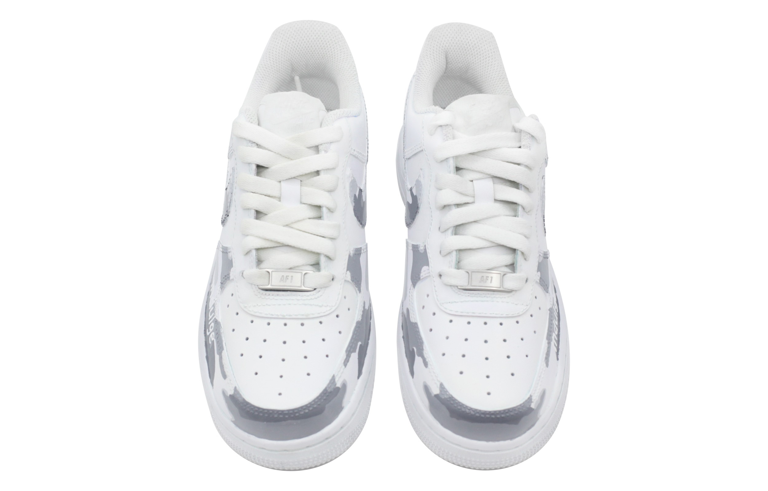 Shop 【客製化球鞋】Nike Air Force 1 Low `07 空軍一號 迷彩 低筒 板鞋 男款 灰白