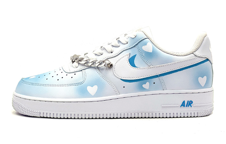 Buy [Sepatu Custom] Nike Air Force 1 Low 'Campus Blue Heart' DH2920-111(TeamS-高校爱心)
