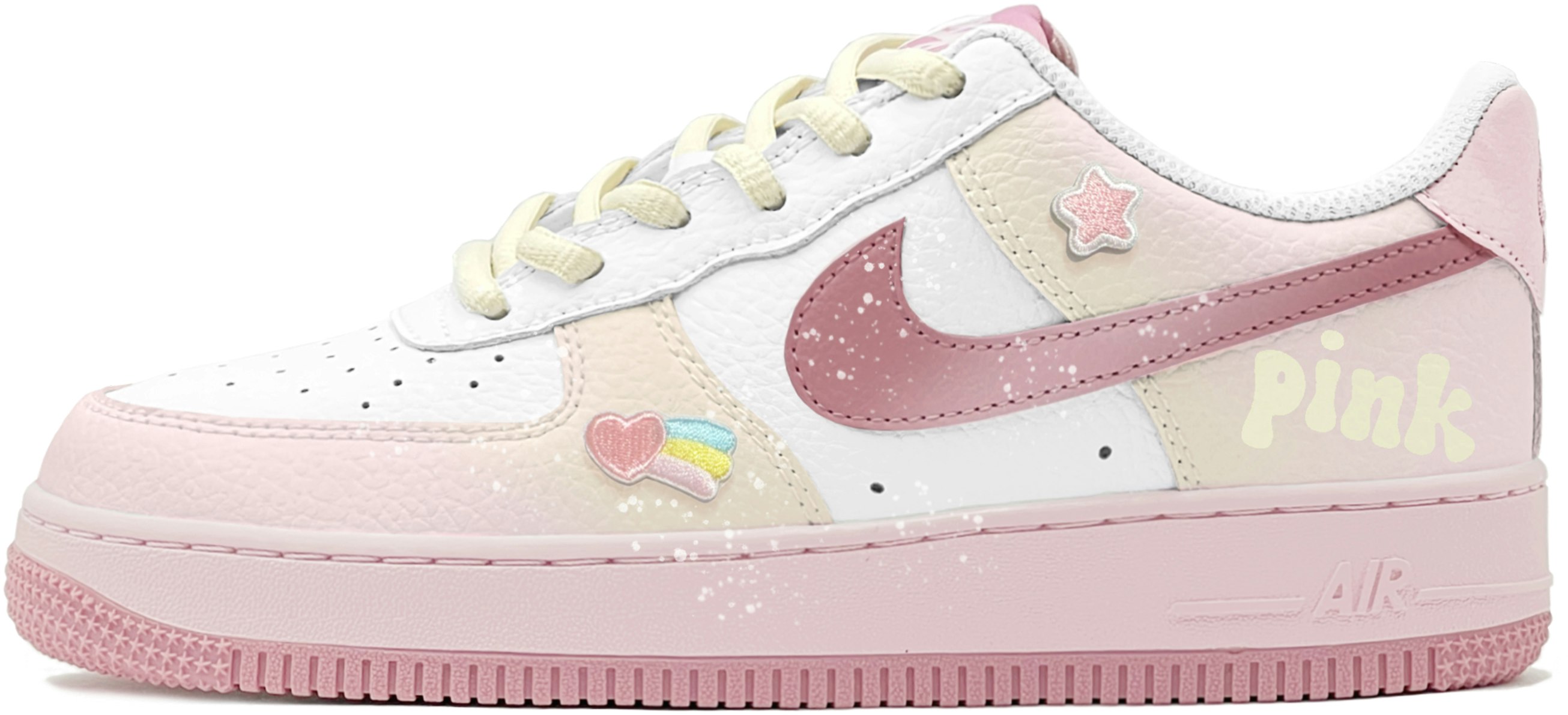 custom-shoes-nike-air-force-1-low-candy-sweetheart-rainbow-patch