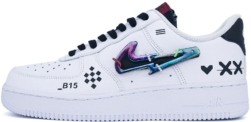 【定制球鞋】 Nike Air Force 1 Low 07 PRM "carbiner swoosh" 印花集 印花 圖案 電競 低幫 板鞋 男款 白黑 Buy 【定制球鞋】 Nike Air Force 1 Low 07 PRM "carbiner swoosh" 印花集 印花 圖案 電競 低幫 板鞋 男款 白黑