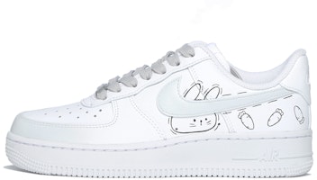 【定制球鞋】Nike Air Force 1 Low '07 空軍一號 兔子 胡蘿蔔 手繪 低幫 板鞋 男款 白灰 Buy 【定制球鞋】Nike Air Force 1 Low '07 空軍一號 兔子 胡蘿蔔 手繪 低幫 板鞋 男款 白灰