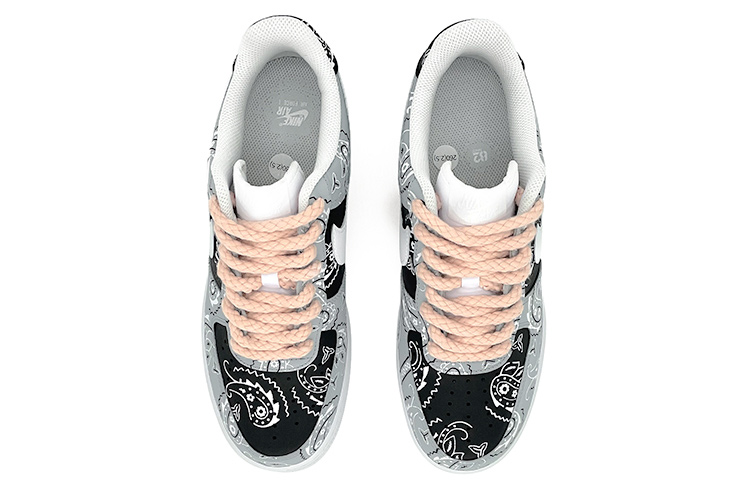 Shop Zapatillas Nike Air Force 1 Low 'Cashew Flower Hip Hop Street' 314192-117(Team-肆女款喷绘黑白灰腰果花)