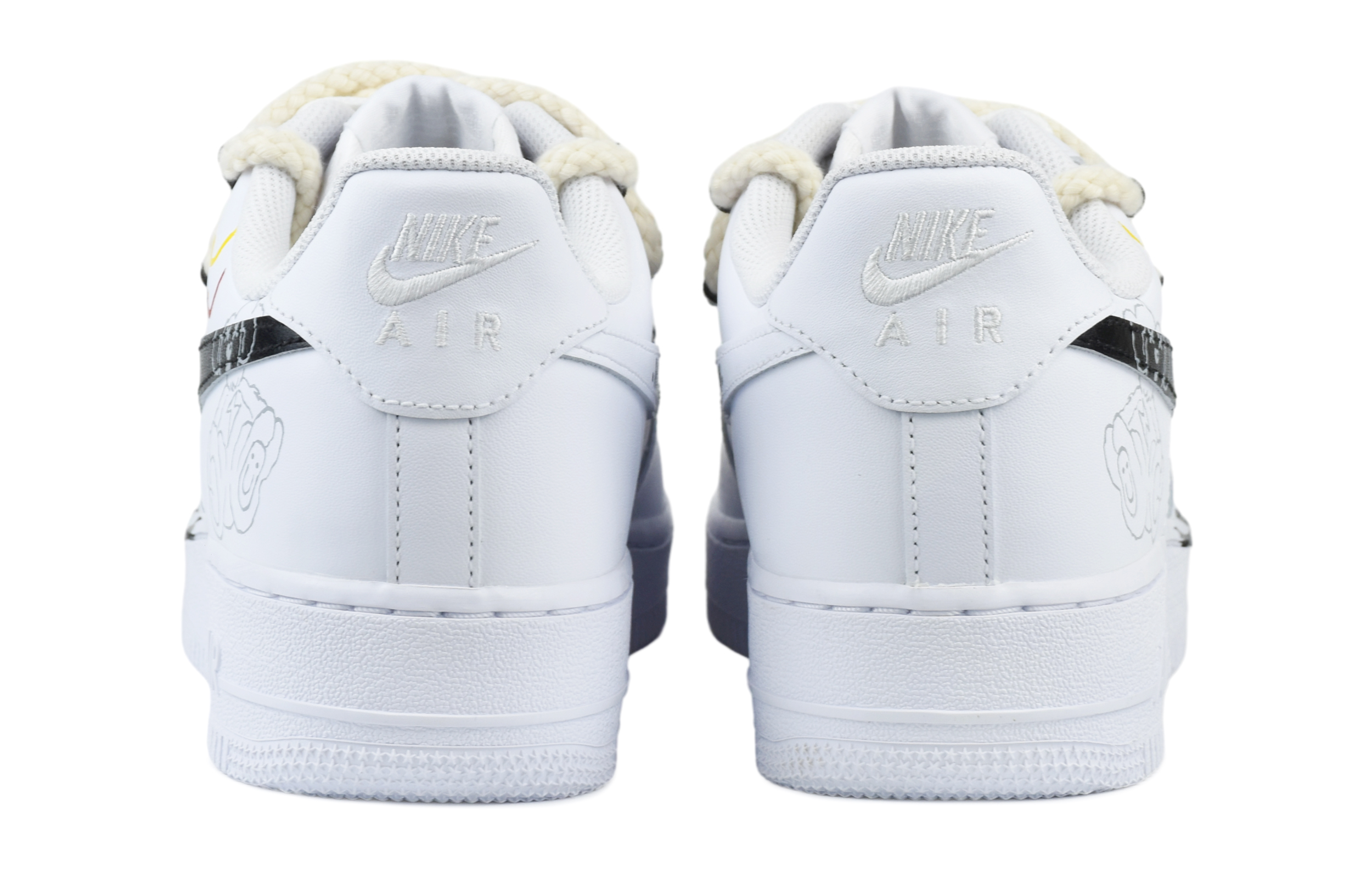 Purchase [Sepatu Kustom] Nike Air Force 1 Low 'Grafiti Kucing dan Beruang' CW2288-111(TeamD-男款小熊涂鸦)