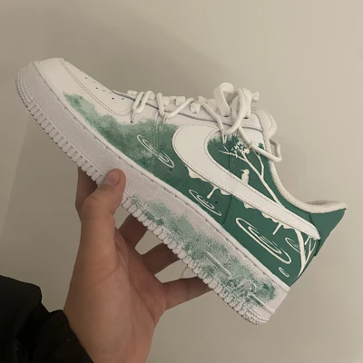 Zapatillas Nike Air Force 1 Low 'Sabor Caótico Verde Pájaro Acuático Blanco' CW2288-111(Team197-004) 3