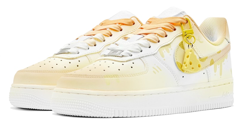 【定制球鞋】 Nike Air Force 1 Low 空軍一號 減齡穿搭 學院風 “芝士奶酪” 低幫 板鞋 GS 黃白 Lookbook 【定制球鞋】 Nike Air Force 1 Low 空軍一號 減齡穿搭 學院風 “芝士奶酪” 低幫 板鞋 GS 黃白