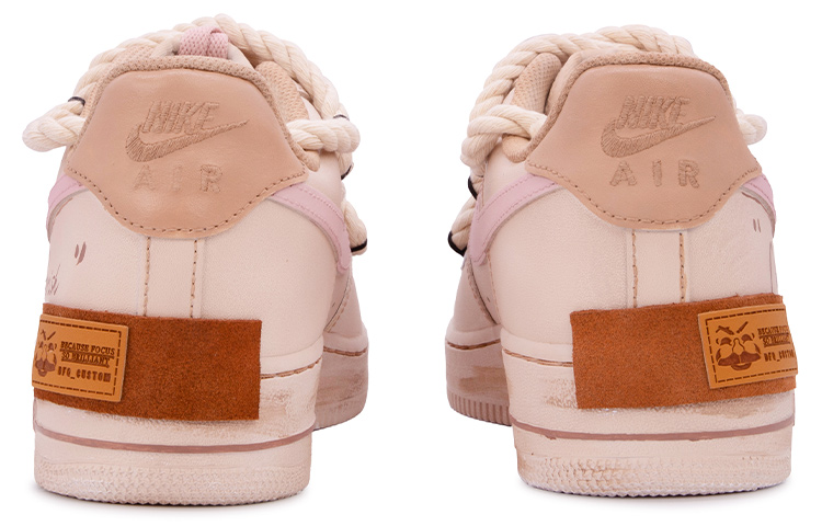 Shop [Kasut Custom] Nike Air Force 1 Rendah 'Cherish Deconstructed Coklat Muda Pink' CW2288-111(TeamM-男款风情月思)