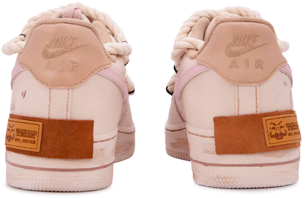 【定制球鞋】 Nike Air Force 1 Low 空軍一號 定制 風情月思CHERISH 改造解構 貼皮 低幫 板鞋 男款 淺棕粉 Shop 【定制球鞋】 Nike Air Force 1 Low 空軍一號 定制 風情月思CHERISH 改造解構 貼皮 低幫 板鞋 男款 淺棕粉