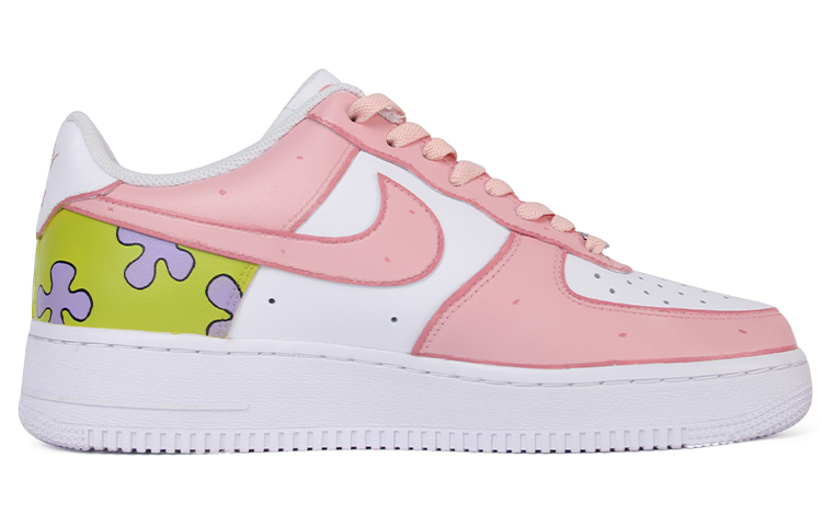 Order [Sepatu Kustom] Nike Air Force 1 Low 'Hari Anak Spongebob' CW2288-111-(TeamJ-儿童节男款派大星粉白)