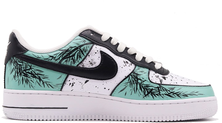 【定製球鞋】 Nike Air Force 1 Low 07 空軍一號 墨竹 中國風手繪 復古藝術 低幫 板鞋 男款 綠白黑 Order 【定製球鞋】 Nike Air Force 1 Low 07 空軍一號 墨竹 中國風手繪 復古藝術 低幫 板鞋 男款 綠白黑
