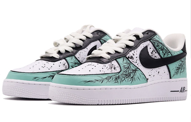 【定製球鞋】 Nike Air Force 1 Low 07 空軍一號 墨竹 中國風手繪 復古藝術 低幫 板鞋 男款 綠白黑 Lookbook 【定製球鞋】 Nike Air Force 1 Low 07 空軍一號 墨竹 中國風手繪 復古藝術 低幫 板鞋 男款 綠白黑