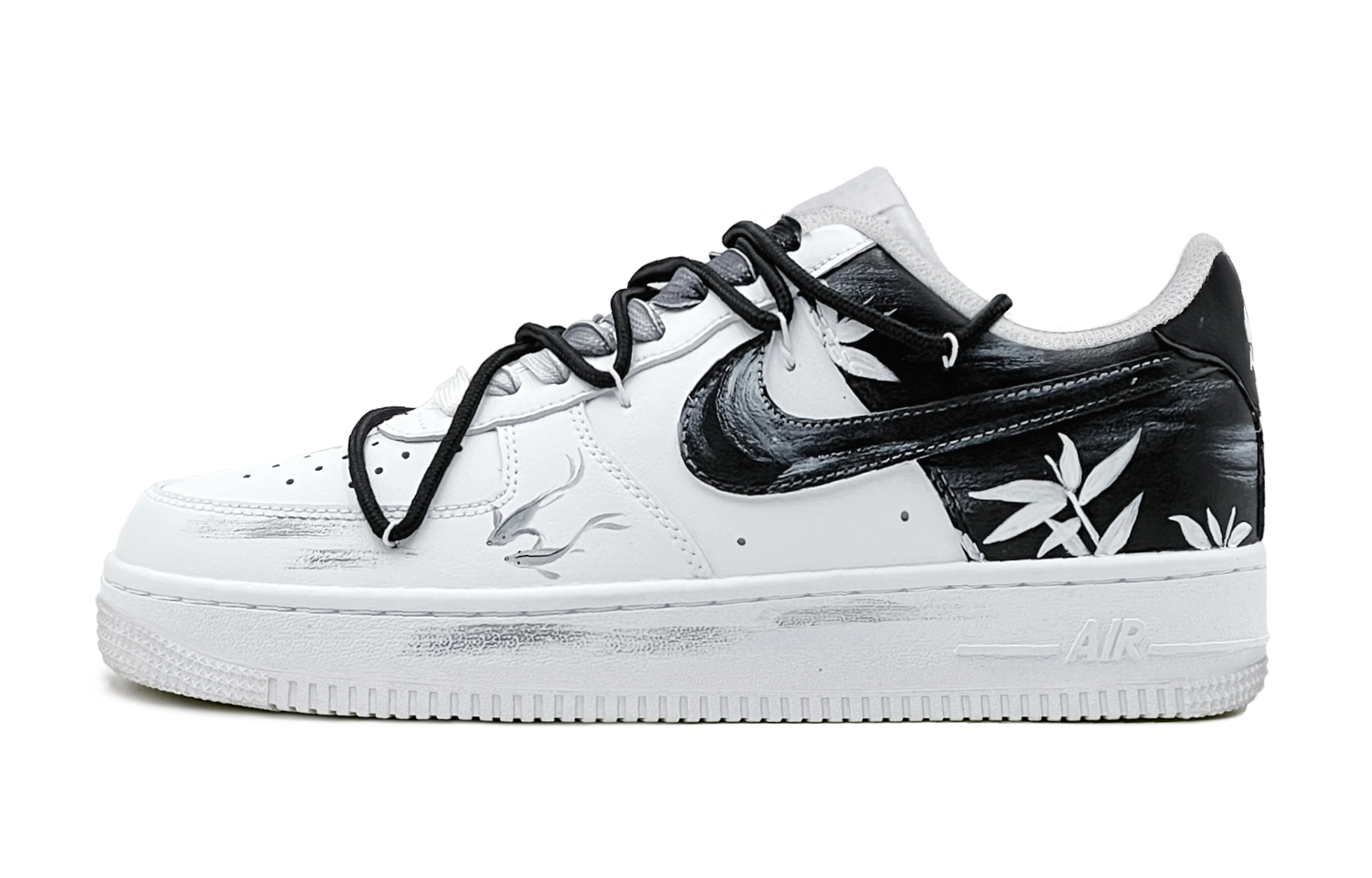 Buy [Sepatu Custom] Nike Air Force 1 Low 'Tinta Bambu Ikan China' CW2288-111(TeamS-水墨竹鱼男S-BOX)