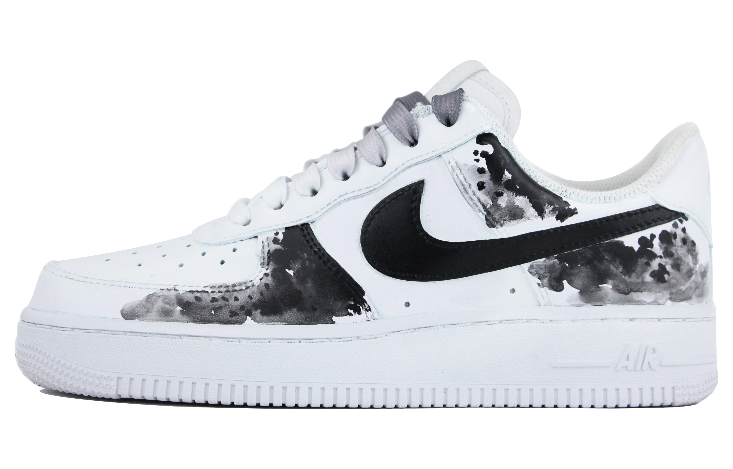 Buy [Kasut Custom] Nike Air Force 1 Low 'Chinese Ink Hitam-Putih' CW2288-111(Team39-AMY66黑与白)