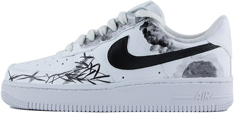 【訂製球鞋】Nike Air Force 1 Low `07 空軍一號 國風 水墨 竹子 藝術 低幫 板鞋 男款 黑白 Buy 【訂製球鞋】Nike Air Force 1 Low `07 空軍一號 國風 水墨 竹子 藝術 低幫 板鞋 男款 黑白