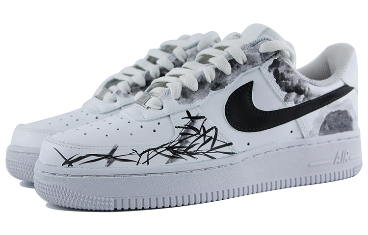 Lookbook [Kasut Custom] Nike Air Force 1 Low 'Seni Dakwat Bambu Cina' CW2288-111(Team39-AMY49国风竹)