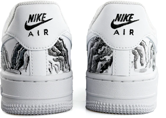【定製球鞋】 Nike Air Force 1 Low 07 TCO國風主題 寫意山水 復古手繪 低幫 板鞋 男款 黑白 Shop 【定製球鞋】 Nike Air Force 1 Low 07 TCO國風主題 寫意山水 復古手繪 低幫 板鞋 男款 黑白