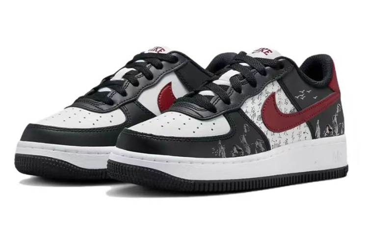 Shop ナイキエアフォース1ロー『中国風景墨絵』カスタムシューズ FZ4351-001(Team10-水墨诗词)