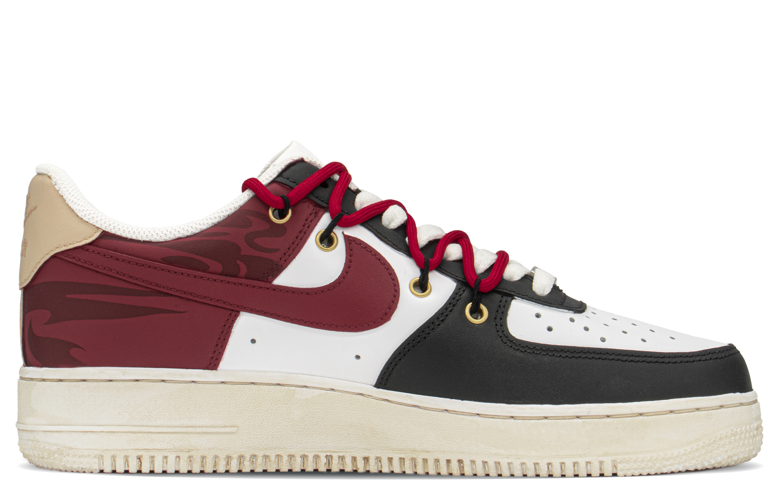Order [Nike Air Force 1 Low] 'Tahun Baru Imlek Hitam Merah' Sepatu Kustom CW2288-111(TeamA-AF男如意吉祥S-BOX)