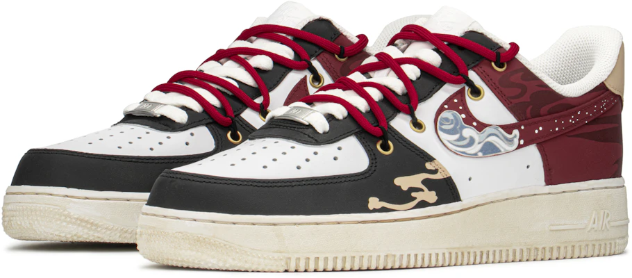 【定制球鞋】Nike Air Force 1 Low 07 國風禮盒 解構 如意吉祥 CNY 做舊 低幫 板鞋 男款 黑紅 Lookbook 【定制球鞋】Nike Air Force 1 Low 07 國風禮盒 解構 如意吉祥 CNY 做舊 低幫 板鞋 男款 黑紅