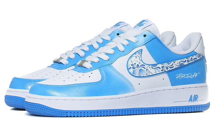 Lookbook [Zapatos Personalizados] Nike Air Force 1 Low 'Sueño Azul Porcelana China' DV0788-101(Team10-中式青花瓷)