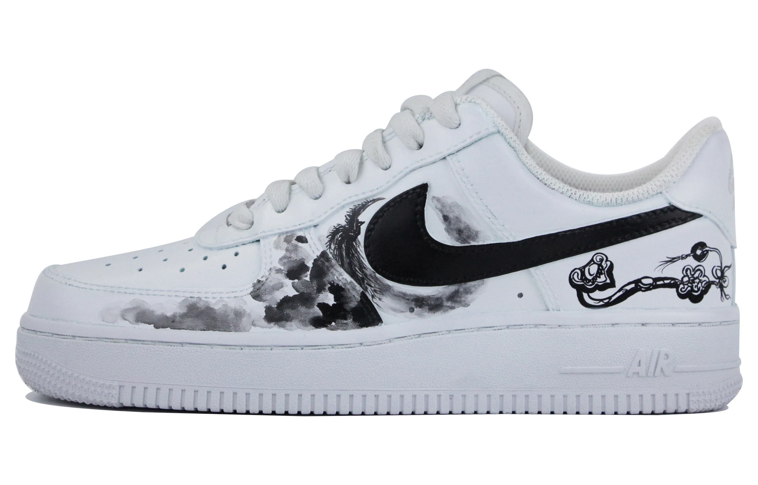 Buy [Sepatu Kustom] Nike Air Force 1 Low 'Gaya Cina Phoenix Hitam Putih' CW2288-111(Team39-AMY59凤求凰)