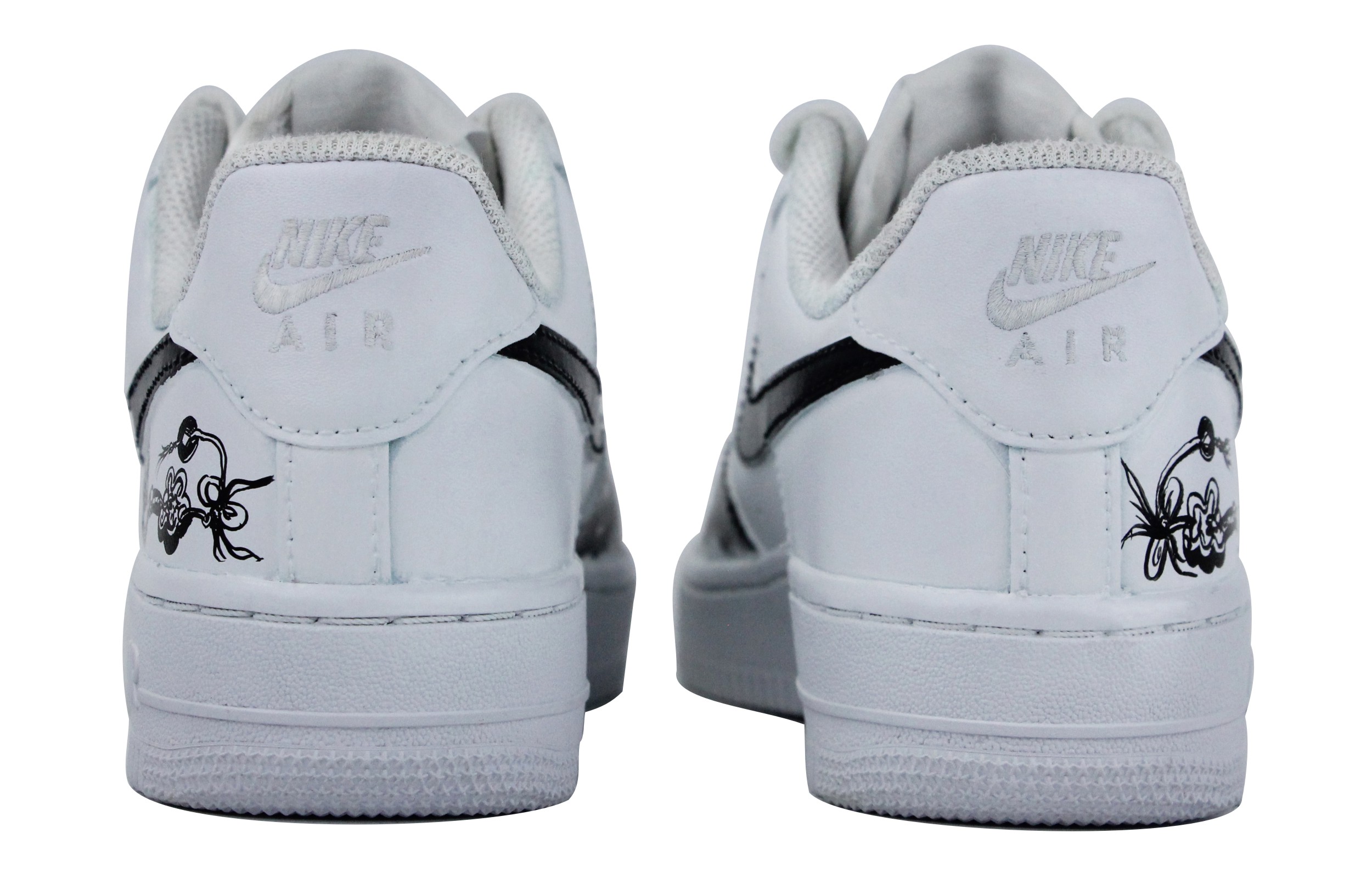 Purchase [Sepatu Kustom] Nike Air Force 1 Low 'Gaya Cina Phoenix Hitam Putih' CW2288-111(Team39-AMY59凤求凰)