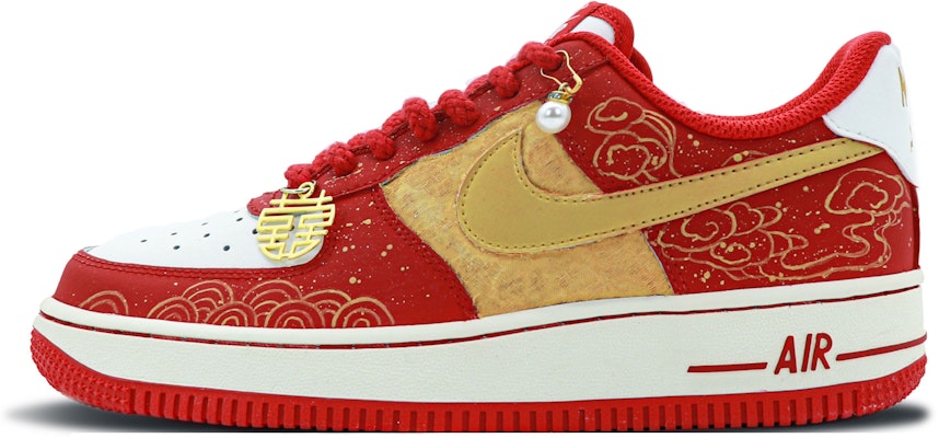 【定制球鞋】 Nike Air Force 1 Low 新婚 中式婚鞋 秀禾 浪漫 耐磨 舒適 平衡防滑 低幫 板鞋 男女同款 紅白 Buy 【定制球鞋】 Nike Air Force 1 Low 新婚 中式婚鞋 秀禾 浪漫 耐磨 舒適 平衡防滑 低幫 板鞋 男女同款 紅白
