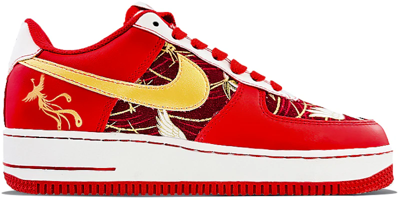 【定制球鞋】 Nike Air Force 1 Low 國潮 婚鞋 鳳舞九天 新婚禮物 喜慶吉祥 低幫 板鞋 GS 紅色 Order 【定制球鞋】 Nike Air Force 1 Low 國潮 婚鞋 鳳舞九天 新婚禮物 喜慶吉祥 低幫 板鞋 GS 紅色