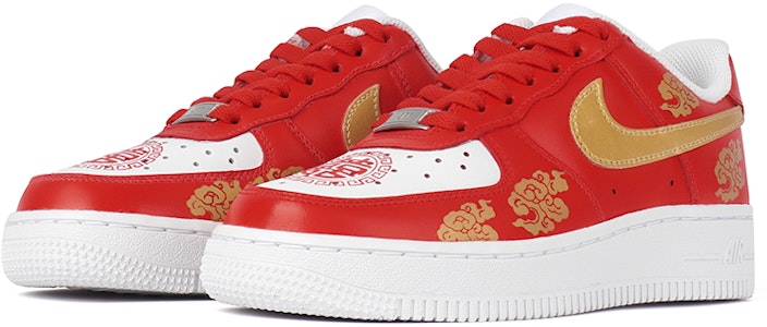 나이키 에어포스 1 로우 '전통 혼례 금홍' (Nike Air Force 1 Low '전통 혼례 금홍') CW2288-111(Team拾柒-男款低帮祥云婚鞋红金) Lookbook 나이키 에어포스 1 로우 '전통 혼례 금홍' (Nike Air Force 1 Low '전통 혼례 금홍') CW2288-111(Team拾柒-男款低帮祥云婚鞋红金)