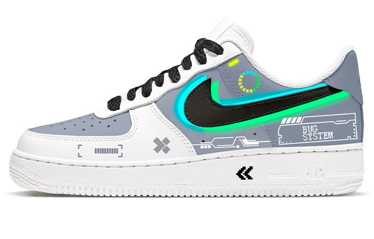 [Custom Shoes] Nike Air Force 1 Low 'Christmas Blue-Green Glow'