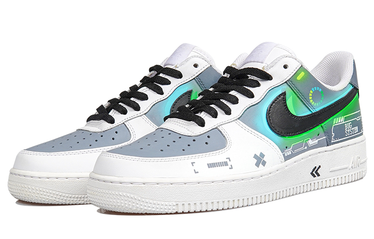 [Custom Shoes] Nike Air Force 1 Low 'Christmas Blue-Green Glow' 圖 3