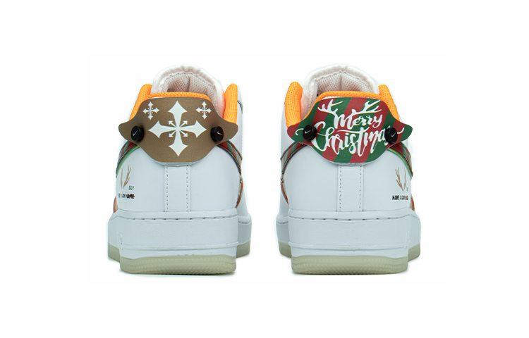 Purchase [定制鞋款] 耐克空军一号低帮 '圣诞礼物-手刻夜光鹿角雪花素皮红绿芝麻卡其' DO2333-101(TeamA-AF1圣诞图章红绿卡其)