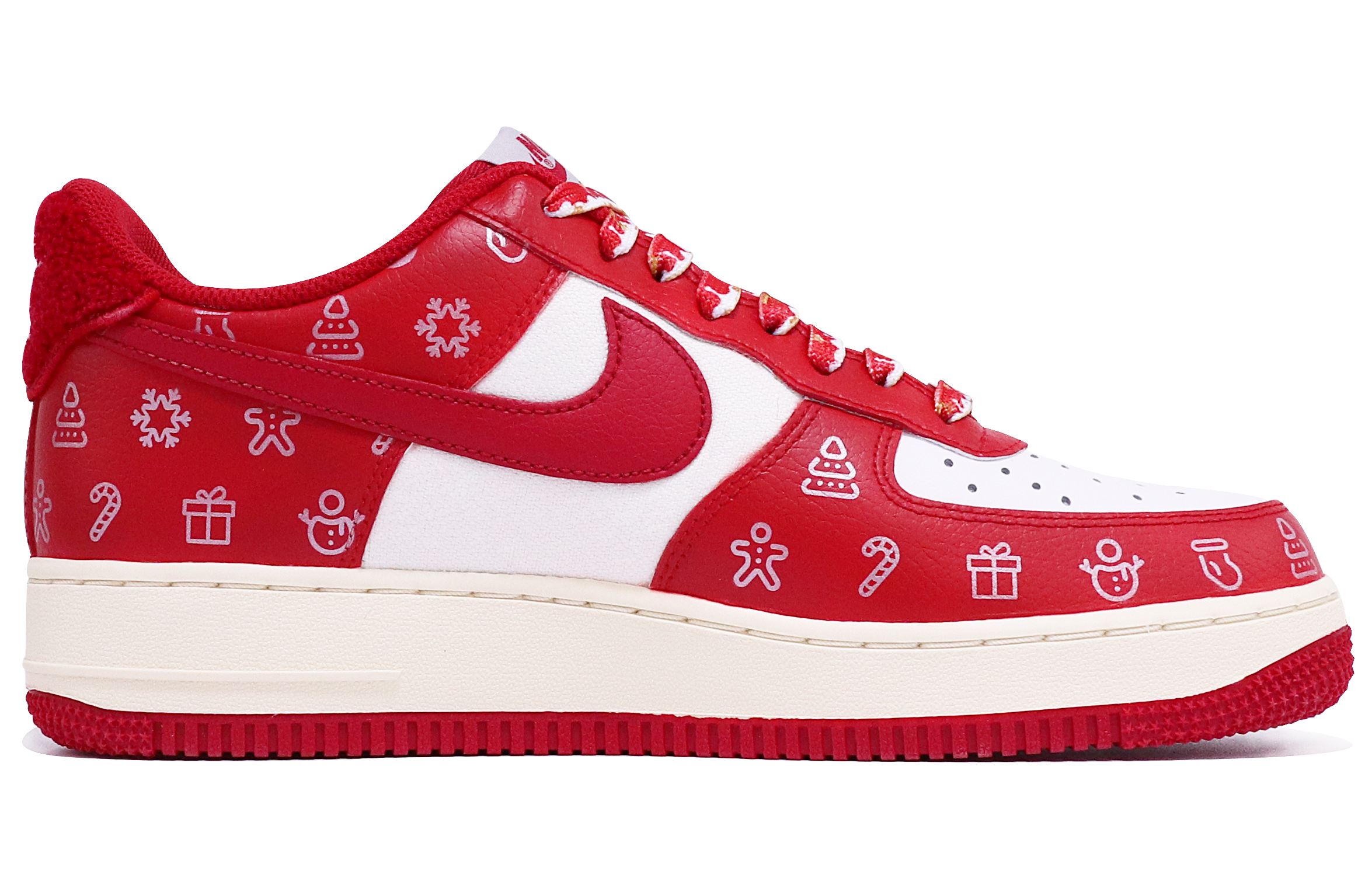 Order [Kasut Custom] Nike Air Force 1 Low 'Graffiti Krismas' DO5220-161(TeamTen-男款圣诞红S-BOX)