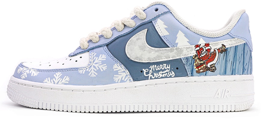 【定製球鞋】Nike Air Force 1 Low '07 聖誕節主題定製 聖誕夜 聖誕老人 雪花 塗鴉 情侶 達文西定製 低幫 板鞋 男女同款 灰藍 Buy 【定製球鞋】Nike Air Force 1 Low '07 聖誕節主題定製 聖誕夜 聖誕老人 雪花 塗鴉 情侶 達文西定製 低幫 板鞋 男女同款 灰藍