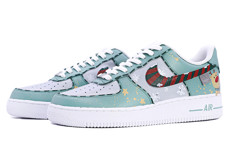 Lookbook Zapatillas Nike Air Force 1 Low 'Navidad Reno Copo de Nieve' CW2288-111(TeamM-男款圣诞麋鹿雪花)