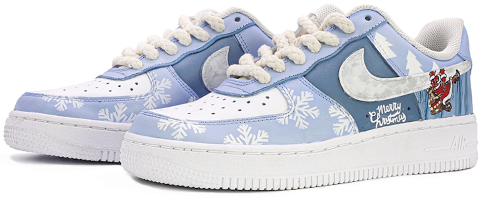 나이키 에어포스 1 로우 '크리스마스 산타 눈꽃 그라피티' 커스텀 CW2288-111(TeamM-男女同款圣诞老人雪花白蓝) Purchase 나이키 에어포스 1 로우 '크리스마스 산타 눈꽃 그라피티' 커스텀 CW2288-111(TeamM-男女同款圣诞老人雪花白蓝)