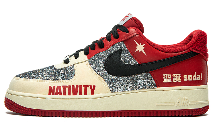 Buy [Kasut Custom] Nike Air Force 1 Low 'Merah Krismas Lusuh' DO5220-161(TeamB-男款米白红圣诞M-BOX)
