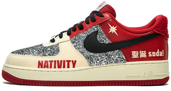 【定制球鞋】Nike Air Force 1 Low 空軍一號 野鶴製造 紅聖誕 亮閃 做舊 聖誕限定 休閒 低幫 板鞋 男款 白紅 Buy 【定制球鞋】Nike Air Force 1 Low 空軍一號 野鶴製造 紅聖誕 亮閃 做舊 聖誕限定 休閒 低幫 板鞋 男款 白紅