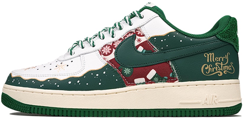 【訂製球鞋】Nike Air Force 1 Low '07 LV8 聖誕節 冬日 雪花 低幫 板鞋 男款 綠 Buy 【訂製球鞋】Nike Air Force 1 Low '07 LV8 聖誕節 冬日 雪花 低幫 板鞋 男款 綠