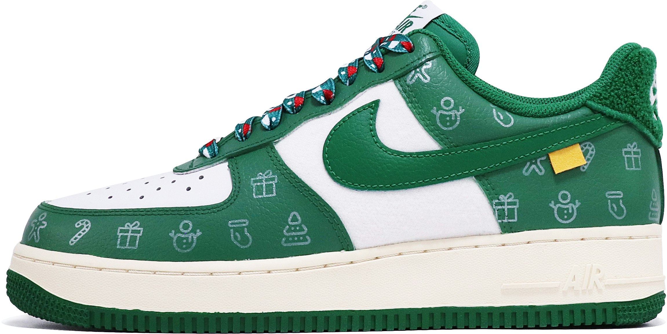 custom-shoes-nike-air-force-1-low-christmas-snowflake-white-green-silver